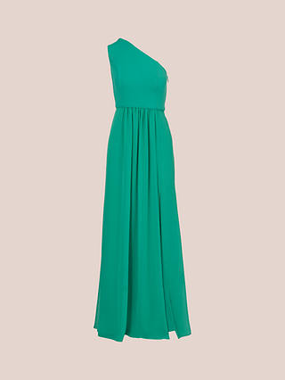 Adrianna Papell One Shoulder Chiffon Maxi Dress, Botanic Green