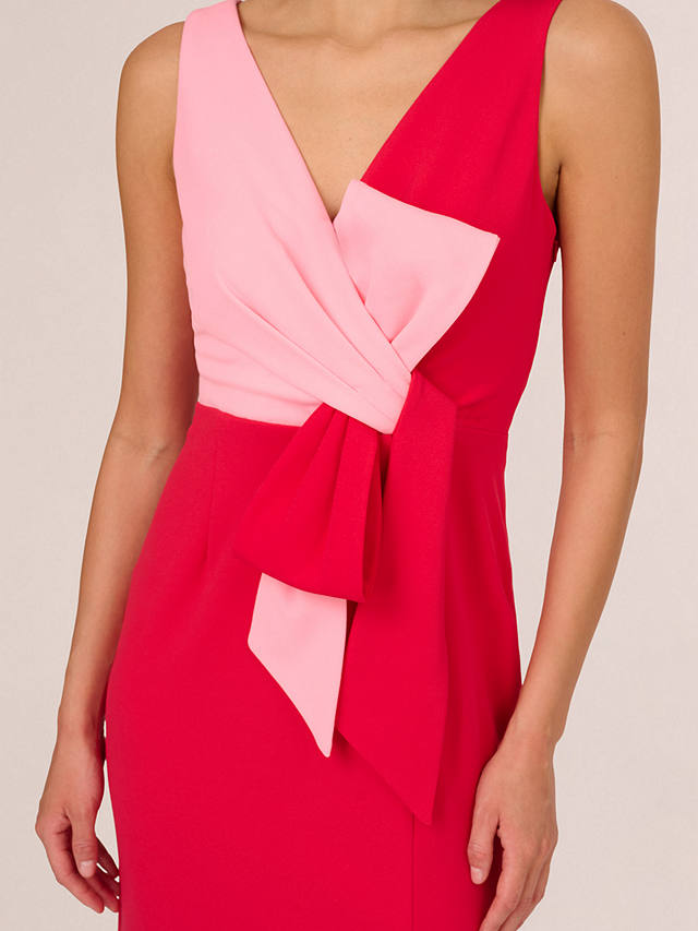 Adrianna Papell Colour Block Maxi Dress, Pink/Red