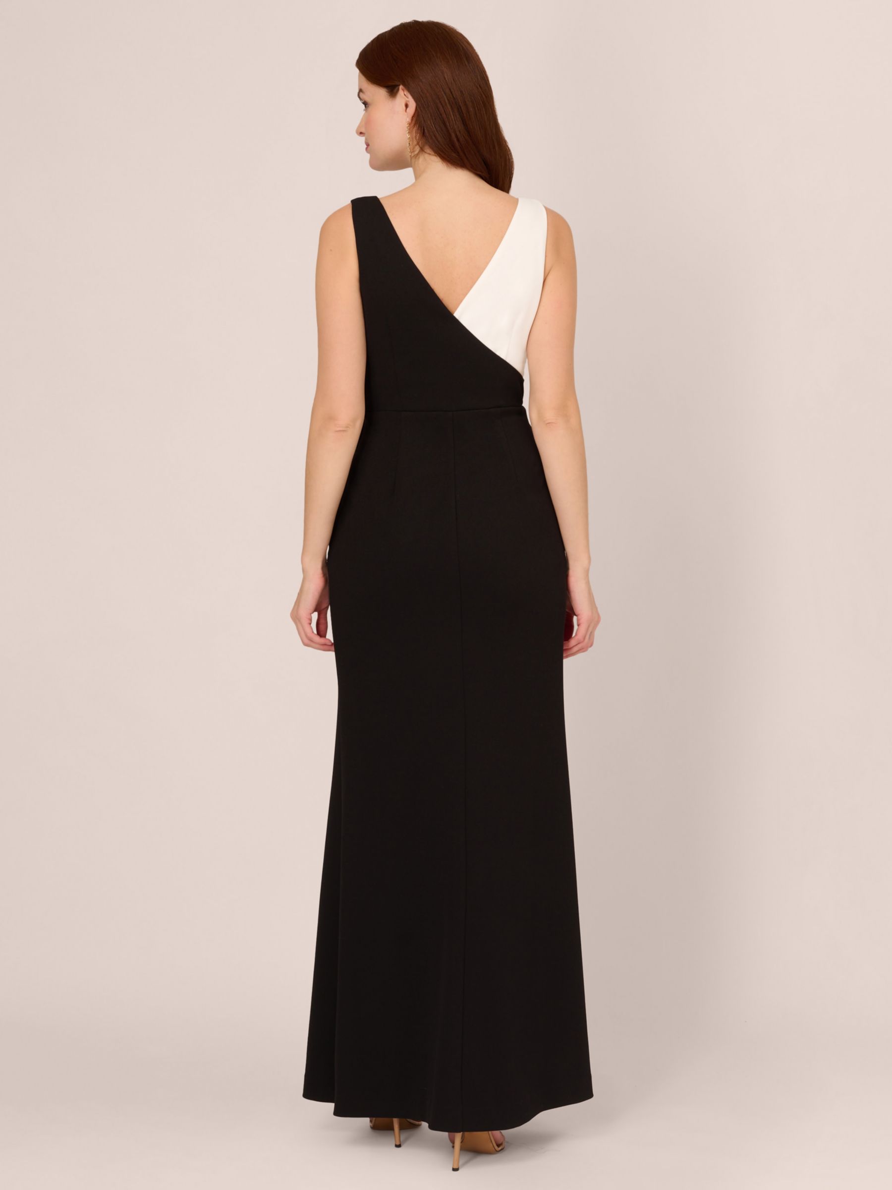 Adrianna Papell Colour Block Maxi Dress Black Ivory