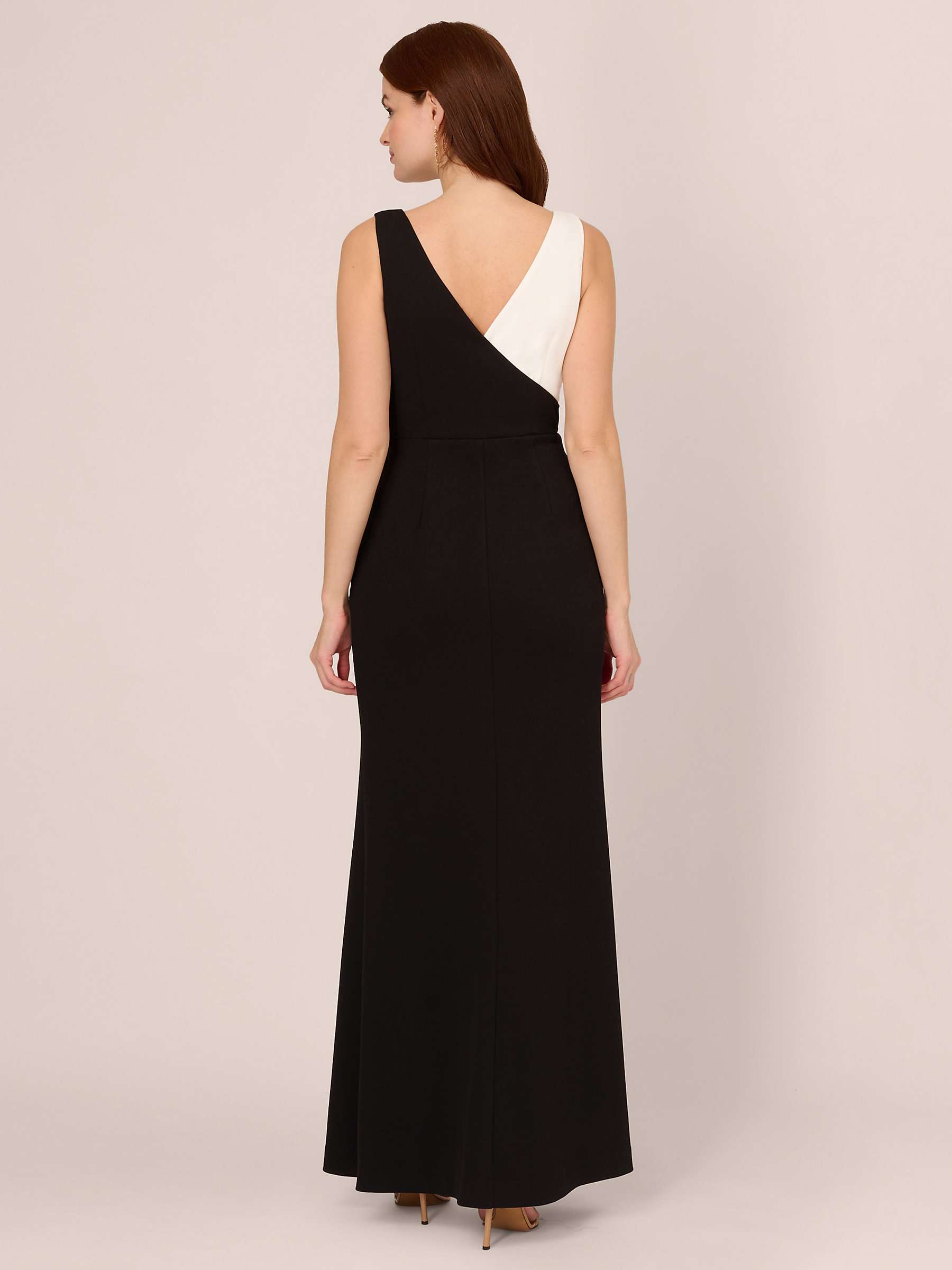 Buy Adrianna Papell Colour Block Maxi Dress, Black/Ivory Online at johnlewis.com
