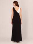 Adrianna Papell Colour Block Maxi Dress, Black/Ivory
