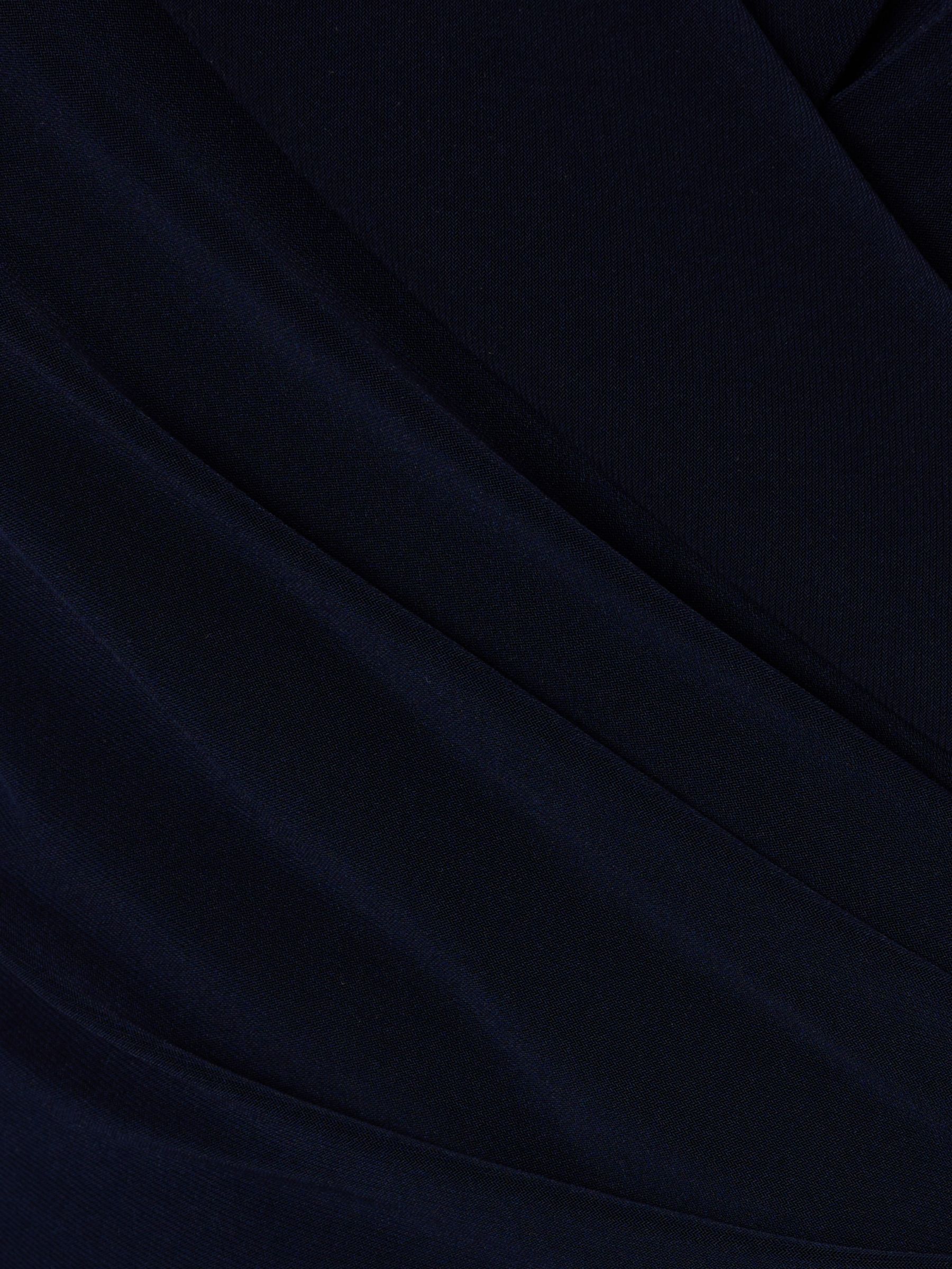 Adrianna Papell Embellished Tuxedo Jersey Jumpsuit, Midnight, 6