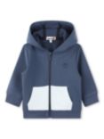 Timberland Baby Colour Block Hooded Cardigan, Navy/White