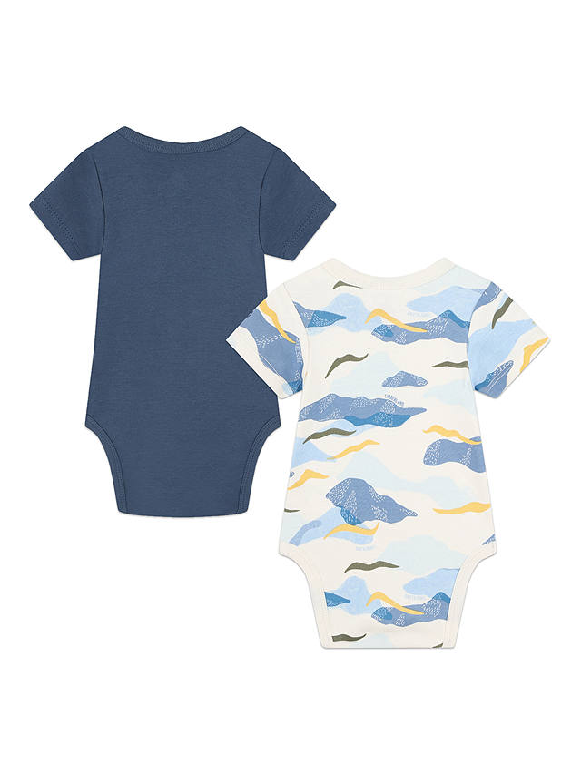 Timberland Baby Logo & Abstract Print Bodysuits, Pack Of 2, Blue/Multi