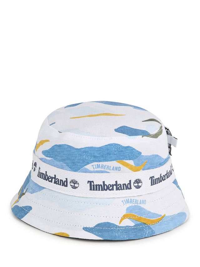 Timberland Baby Logo Reversible Bucket Hat, Navy/Multi