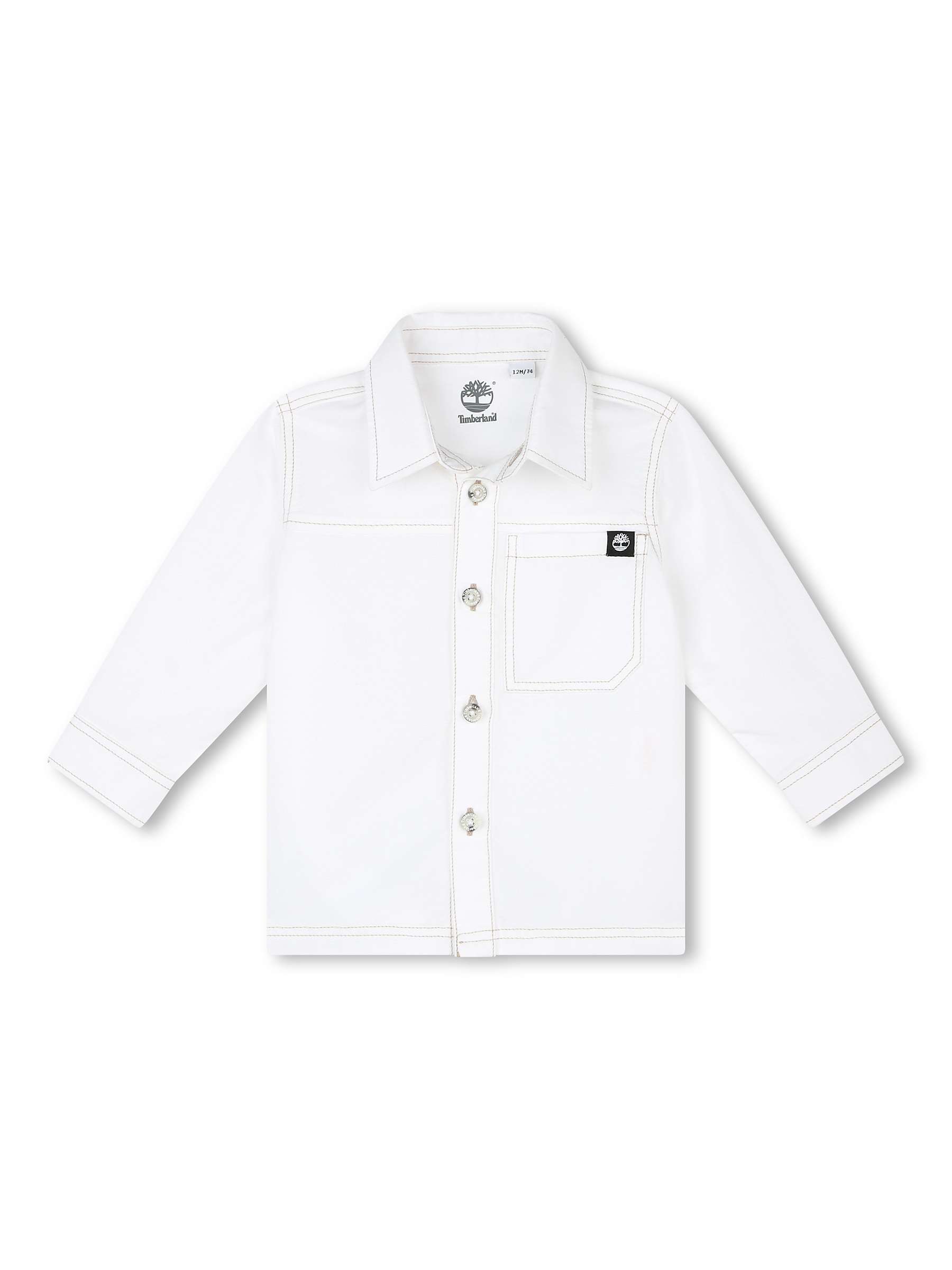 Buy Timberland Baby Logo Oxford Shirt, White Online at johnlewis.com