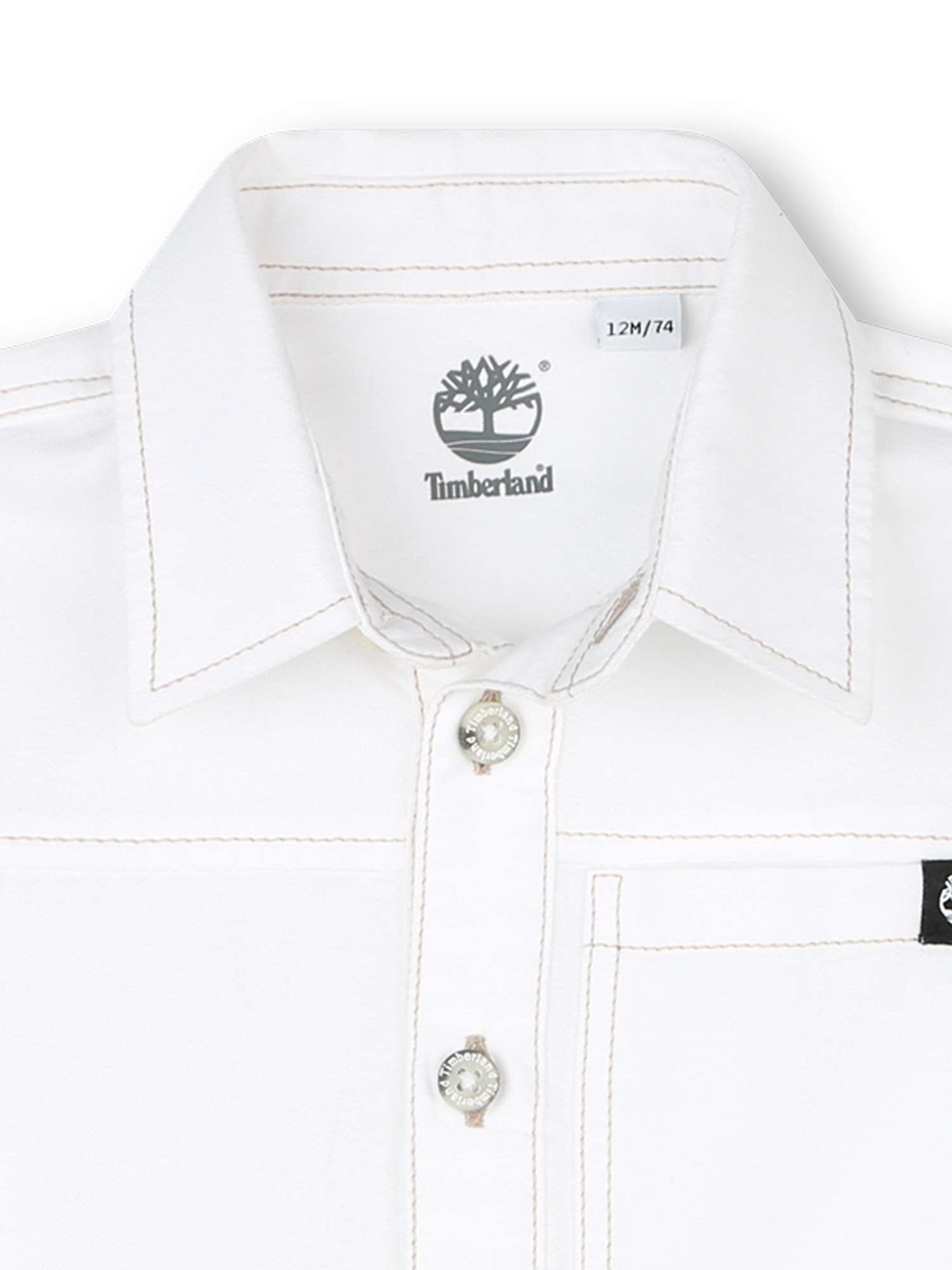 Buy Timberland Baby Logo Oxford Shirt, White Online at johnlewis.com