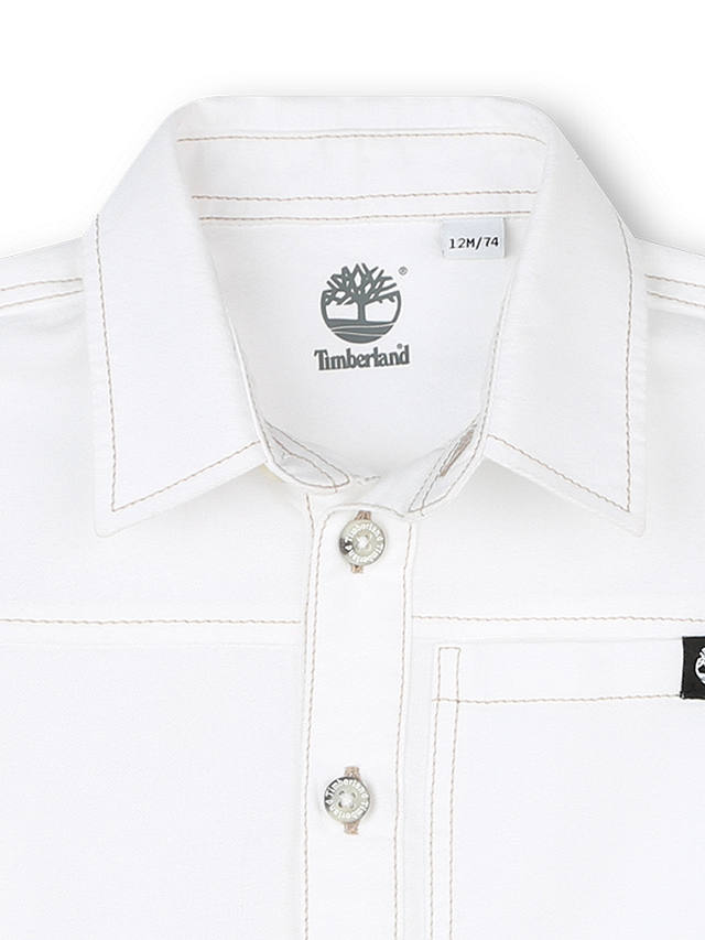 Timberland Baby Logo Oxford Shirt, White