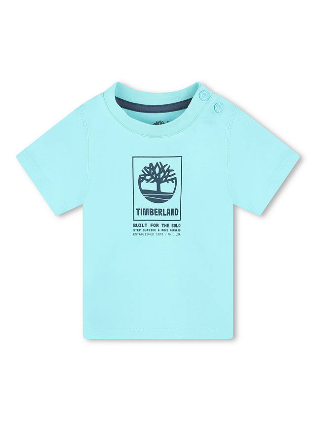Timberland Baby Logo Graphic T-Shirt, Aqua