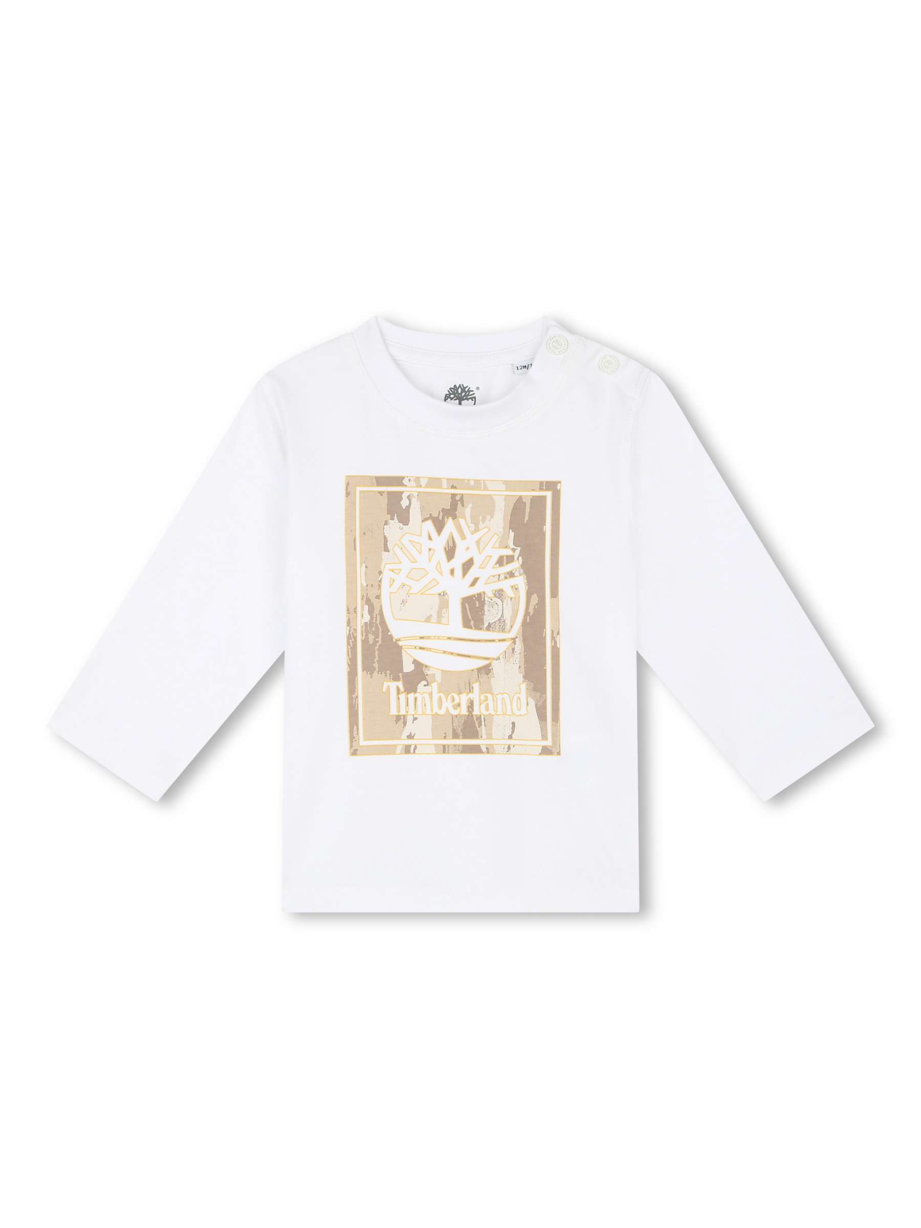 Buy Timberland Baby Logo Graphic Long Sleeve T-Shirt, White Online at johnlewis.com