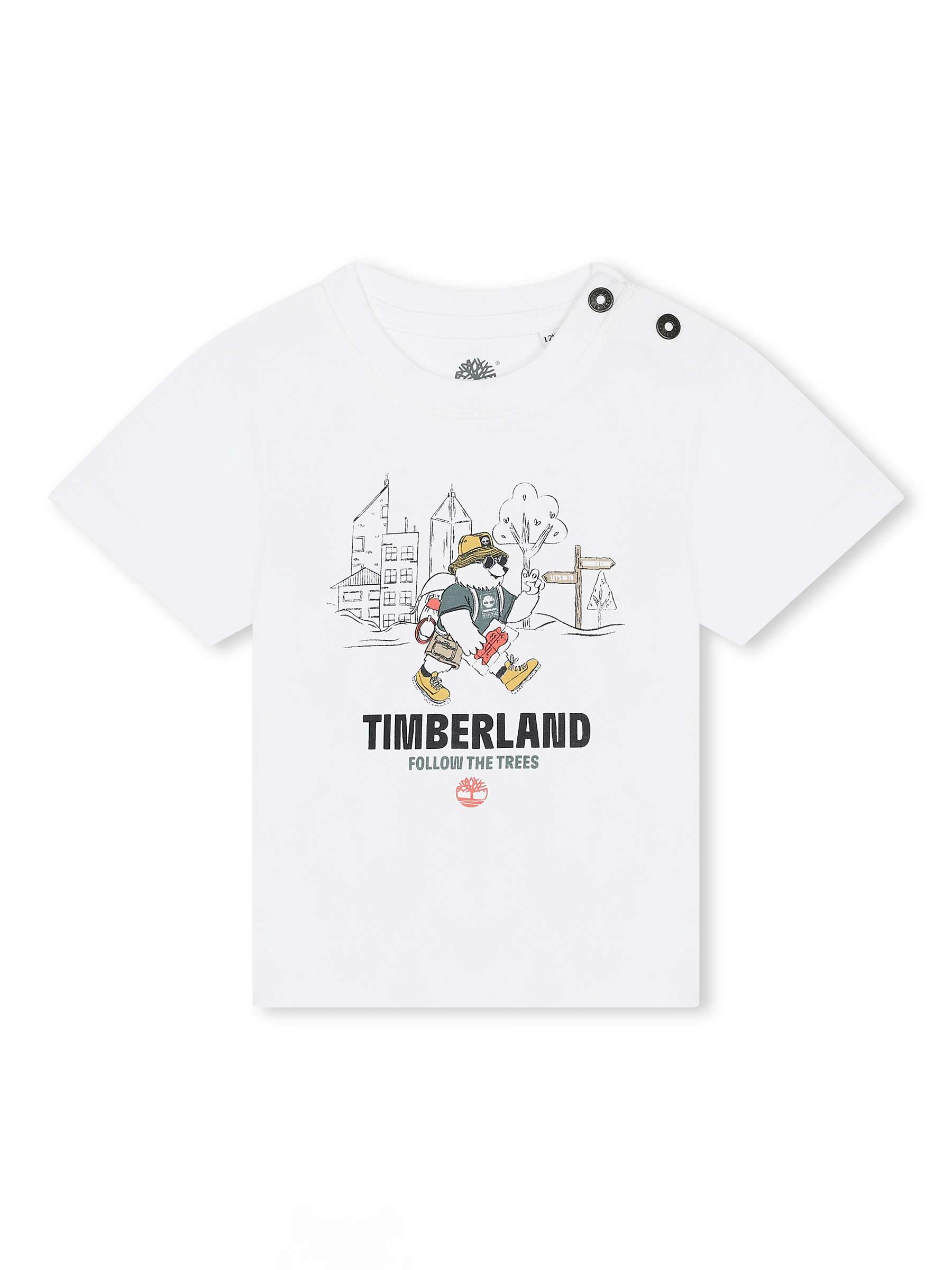 Buy Timberland Baby Follow The Trees Logo T-Shirt, White Online at johnlewis.com