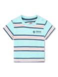 Timberland Baby Fancy Logo Stripe T-Shirt, Blue/Multi