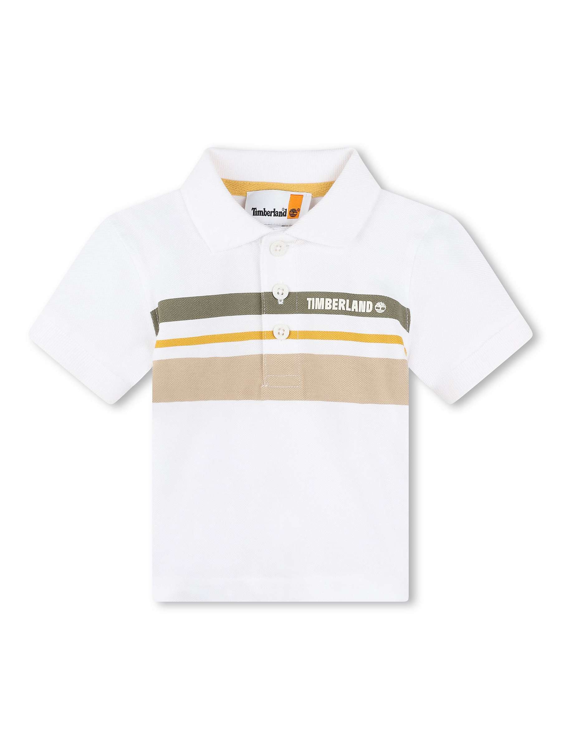 Buy Timberland Baby Short Sleeve Stripe Pique Polo Shirt, White/Multi Online at johnlewis.com