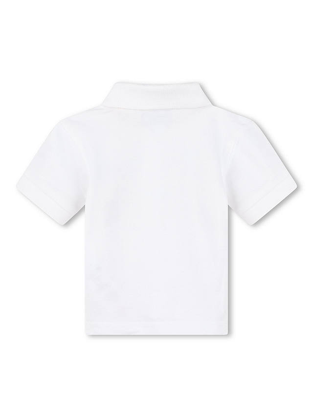 Timberland Baby Short Sleeve Stripe Pique Polo Shirt, White/Multi