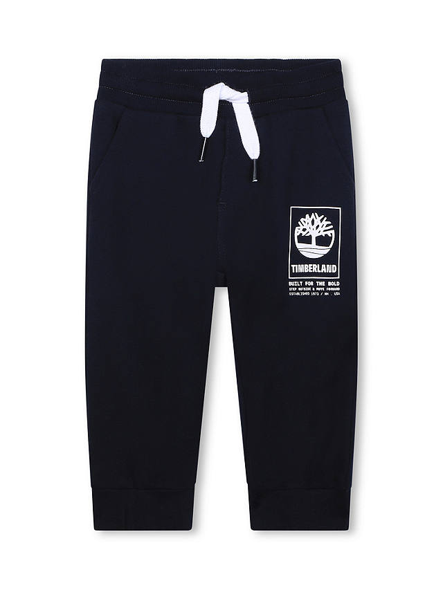 Timberland Baby Logo French Terry Jogging Bottoms, Navy