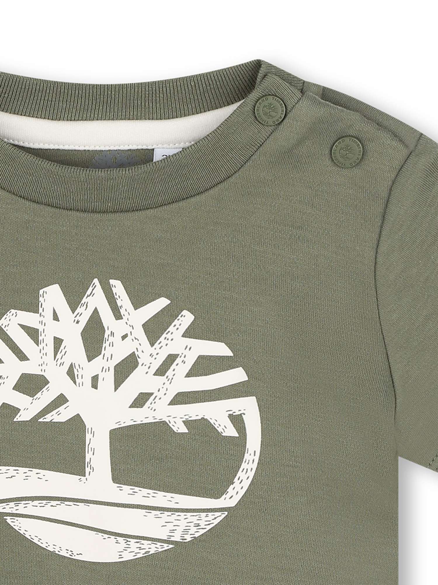 Buy Timberland Baby Logo Print T-Shirt, Green Online at johnlewis.com