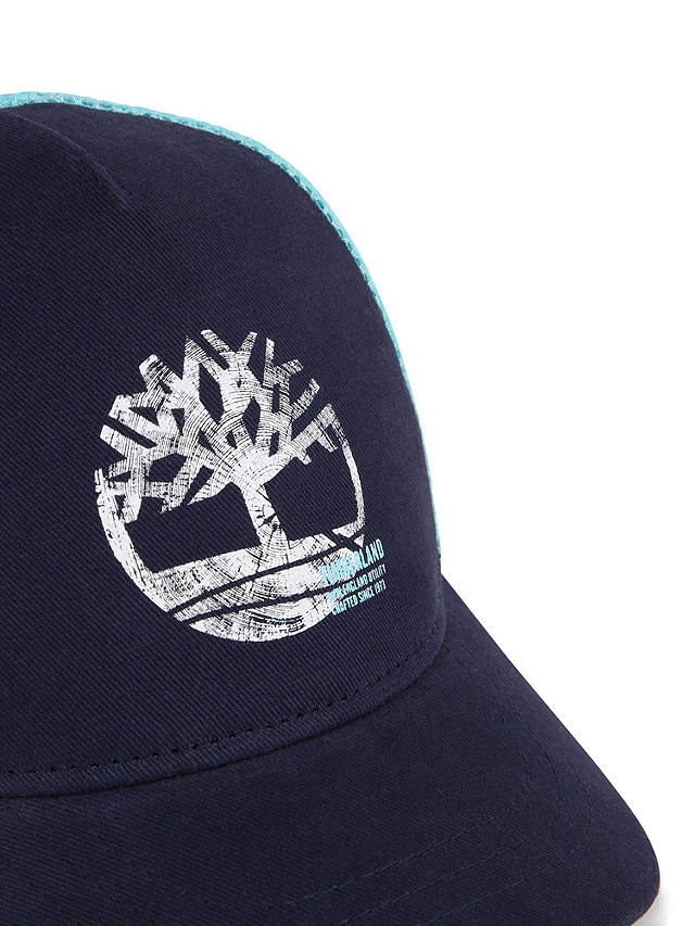 Timberland Kids' Logo Baseball Cap, Blue/Multi