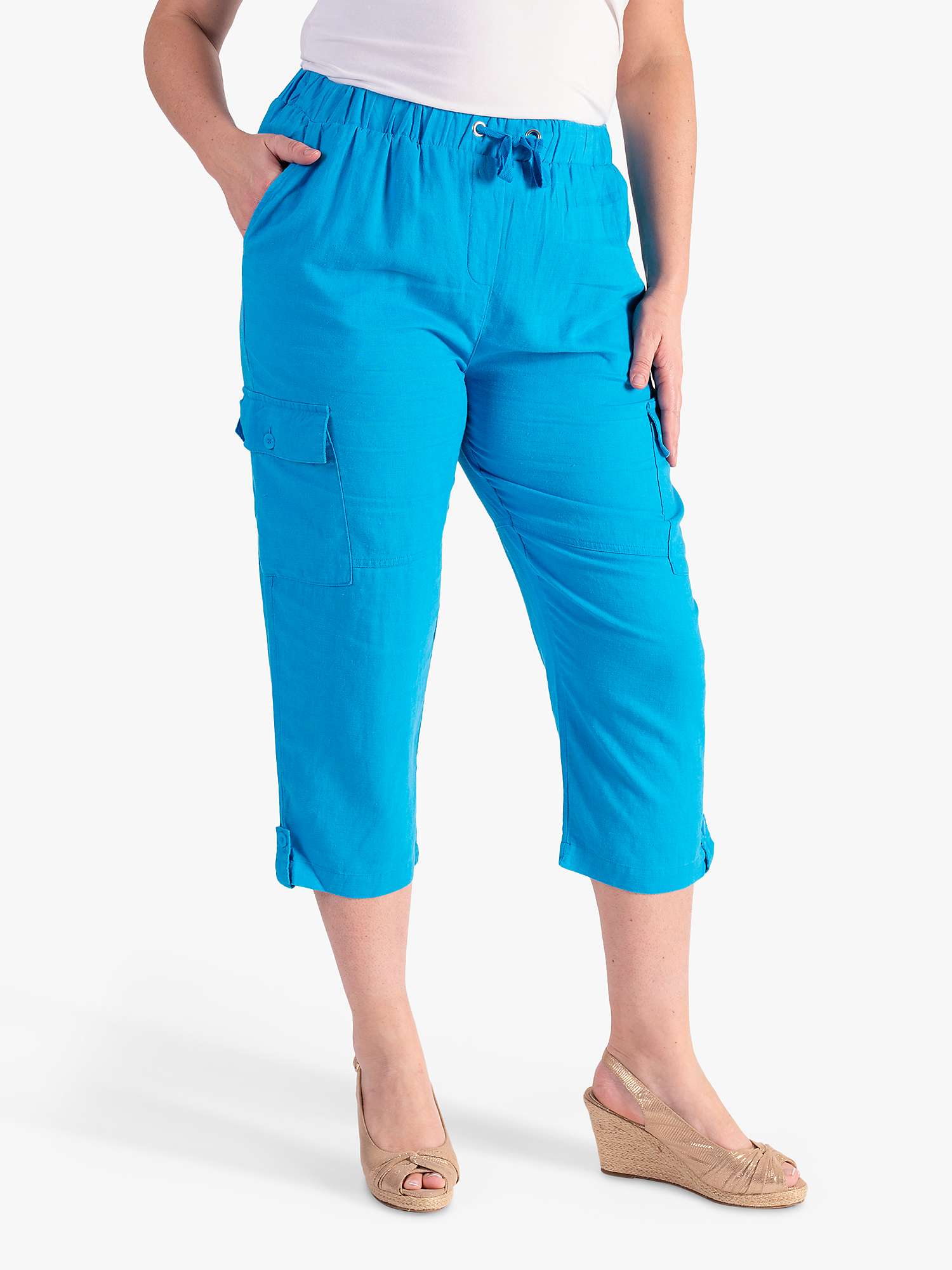 Buy chesca Mid Length Linen Trousers Online at johnlewis.com