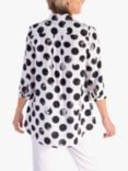 chesca Spot Print Shirt, White/Black