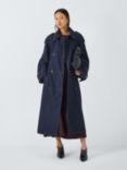 John Lewis Denim Trench Coat, Blue Wash