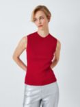 John Lewis ANYDAY Rib Knit Vest Top, Red