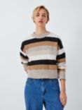 John Lewis ANYDAY Stripe Boxy Jumper, Multi