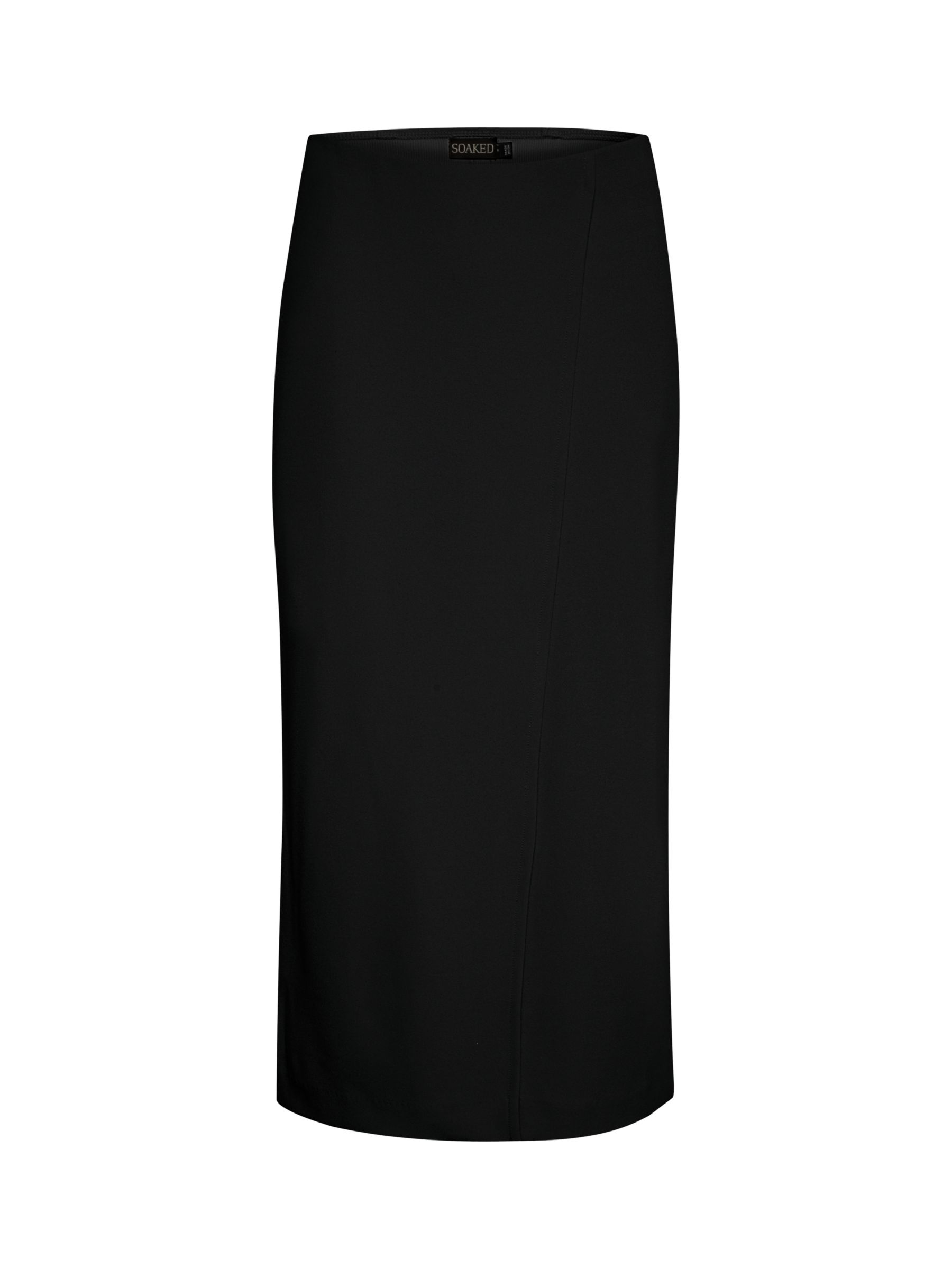Buy Soaked In Luxury Bea Wrap Effect Midi Skirt, Black Online at johnlewis.com