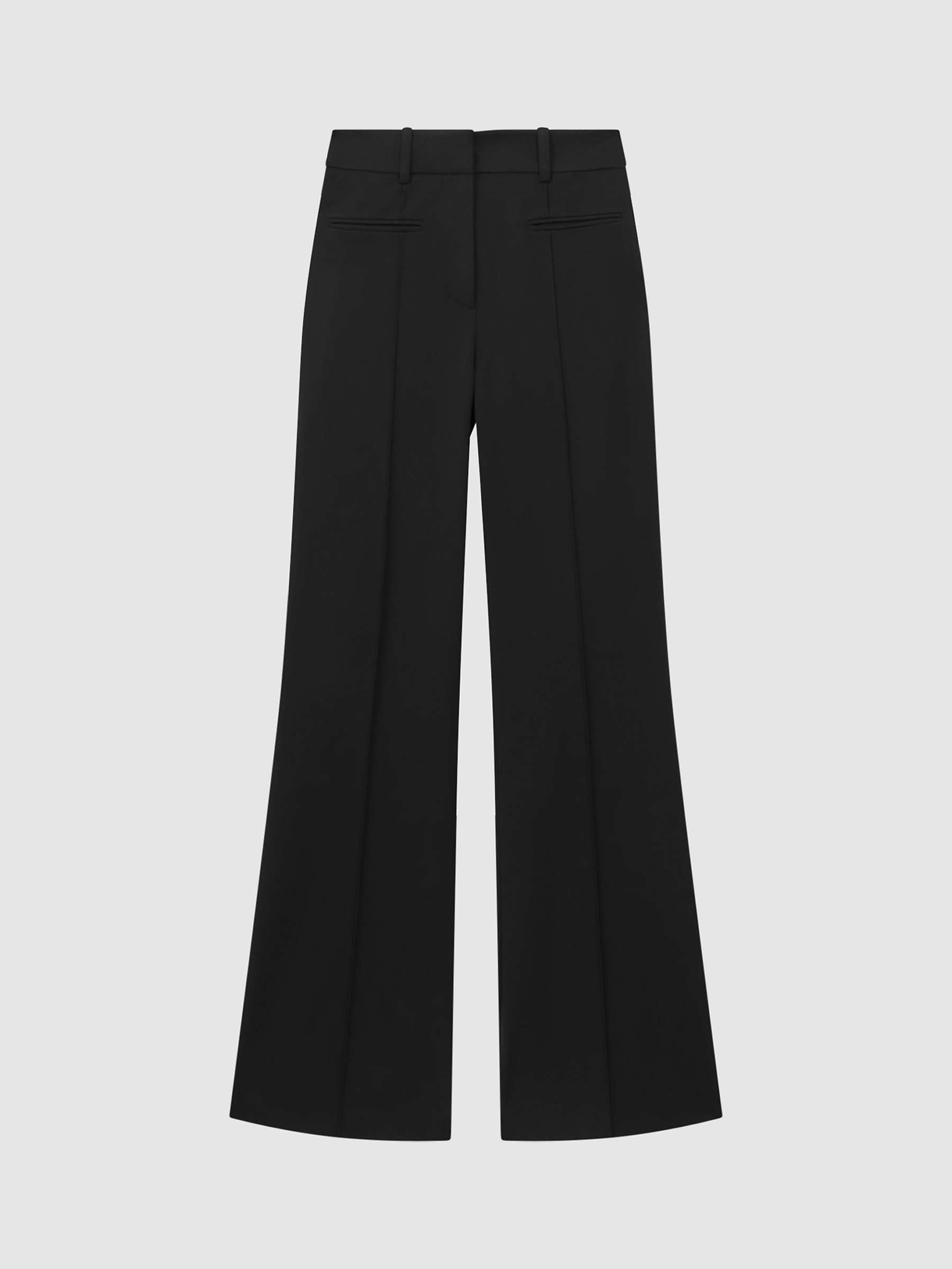 Buy Reiss Claude Flared Tailored Trousers, Black Online at johnlewis.com