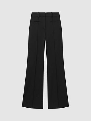 Reiss Claude Flared Tailored Trousers, Black