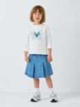 John Lewis Kids' Sequin Butterfly Top, Gardenia