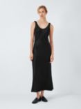 John Lewis ANYDAY Scoop Neck Satin Maxi Dress, Black