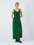 John Lewis ANYDAY Print Scoop Neck Satin Maxi Dress, Green/Multi