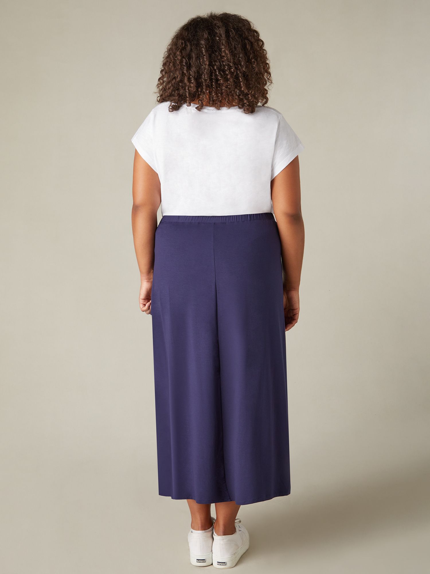 Buy Live Unlimited Curve Jersey Midi Skirt, Blue Online at johnlewis.com