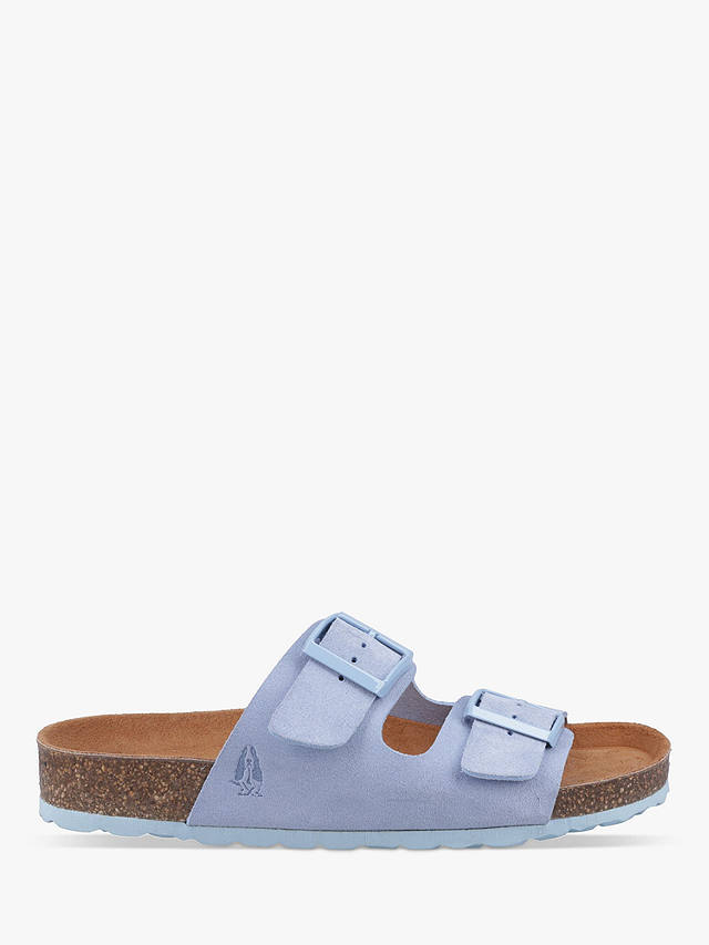 Hush Puppies Blaire Suede Footbed Sandals, Blue