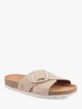 Hush Puppies Becky Suede Cross Strap Sliders, Taupe