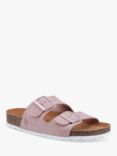 Hush Puppies Blaire Suede Footbed Sandals, Pink