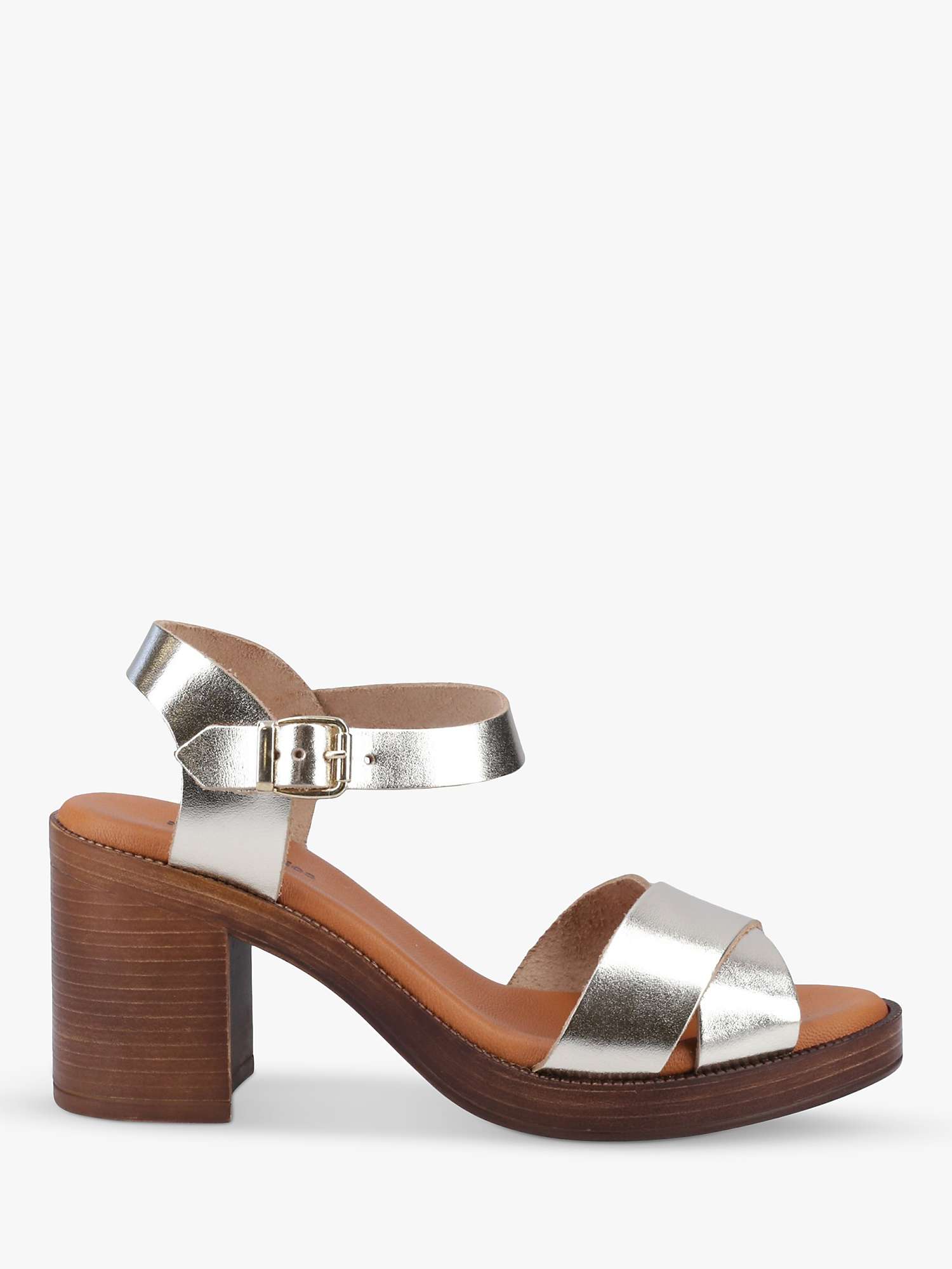 Buy Hush Puppies Georgia Leather Buckle Sandal, Gold Online at johnlewis.com