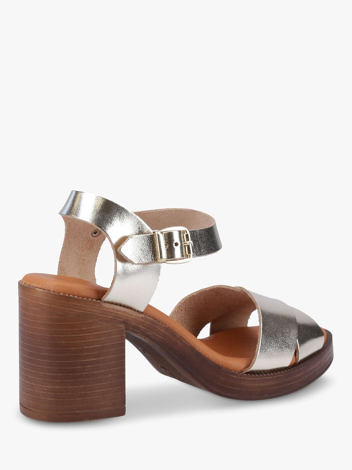 Buy Hush Puppies Georgia Leather Buckle Sandal, Gold Online at johnlewis.com