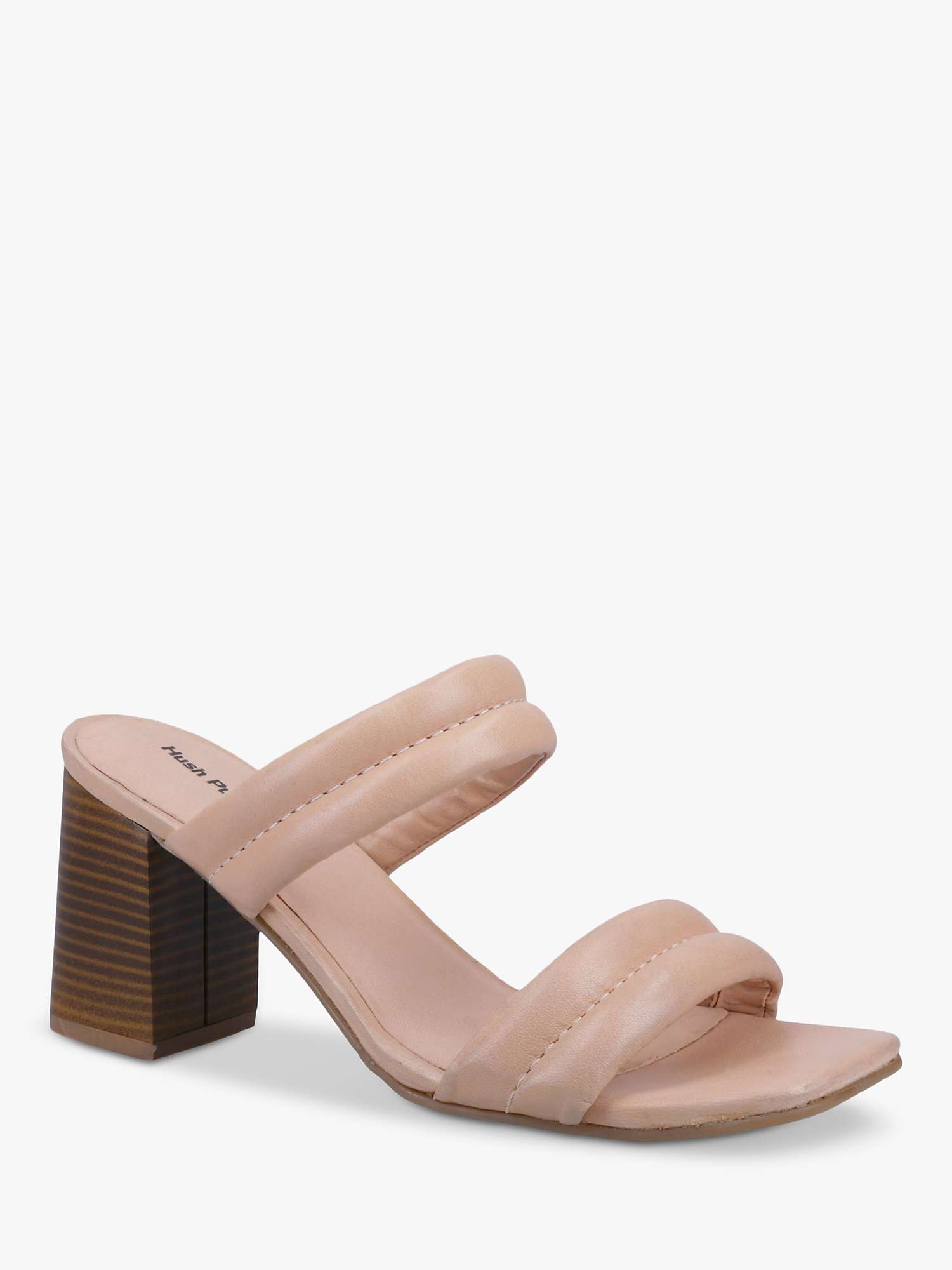 Buy Hush Puppies Katie Leather Heeled Sandals, Blush Online at johnlewis.com