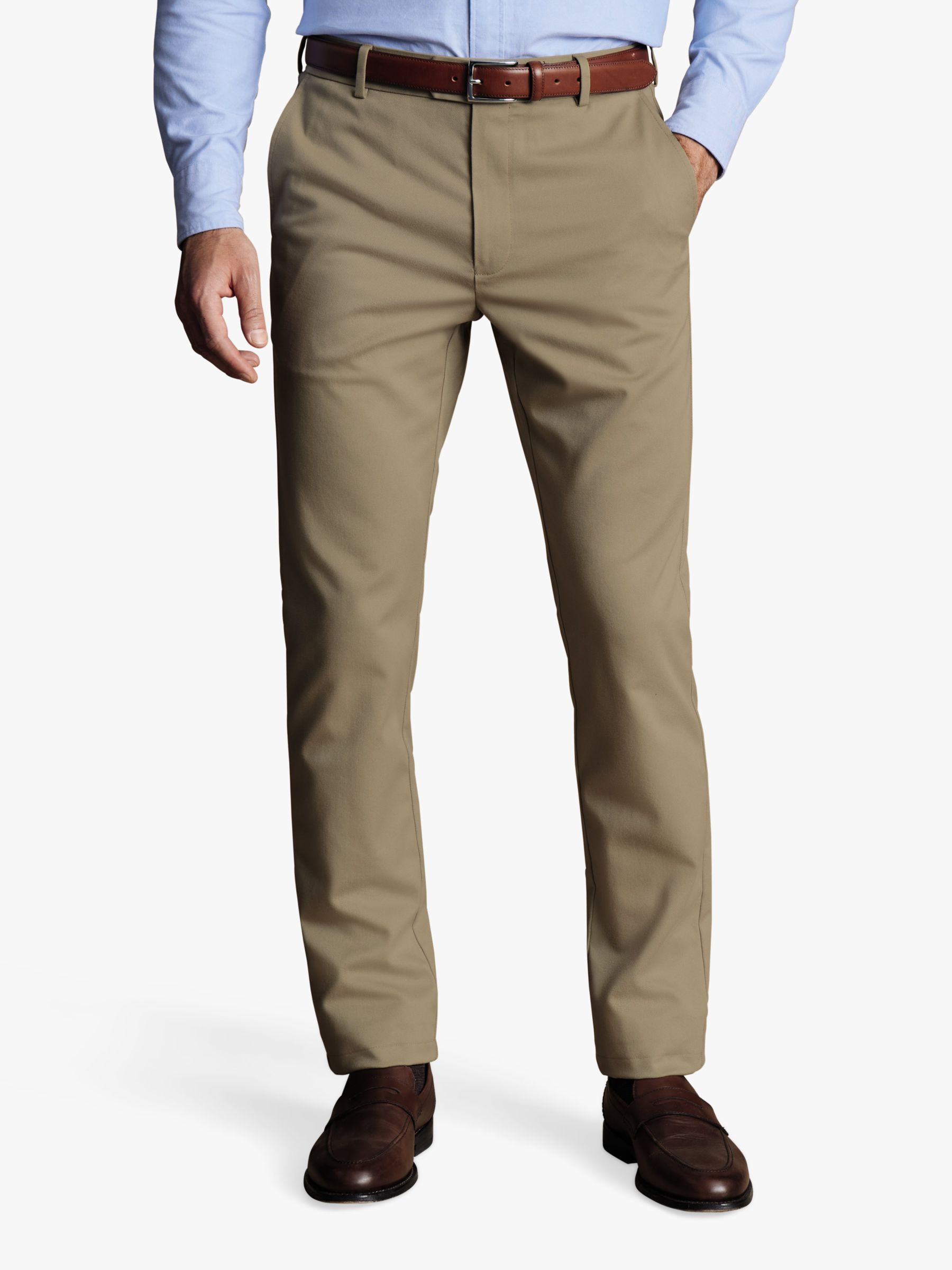 Charles Tyrwhitt Classic Fit Ultimate Non-Iron Chinos, Taupe, W32/L30