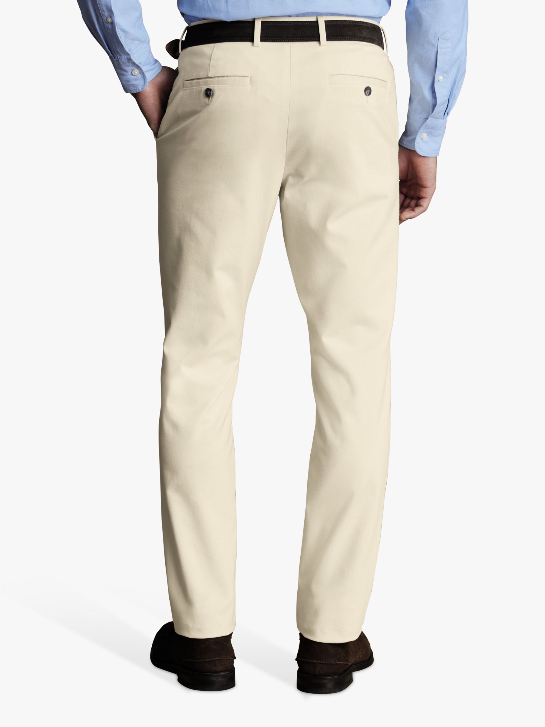 Charles Tyrwhitt Classic Fit Ultimate Non-Iron Chinos, Ivory at John ...