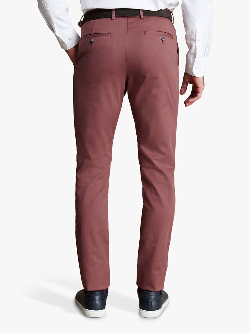 Charles Tyrwhitt Classic Fit Ultimate Non-Iron Chinos, Dark Pink, W38/L30