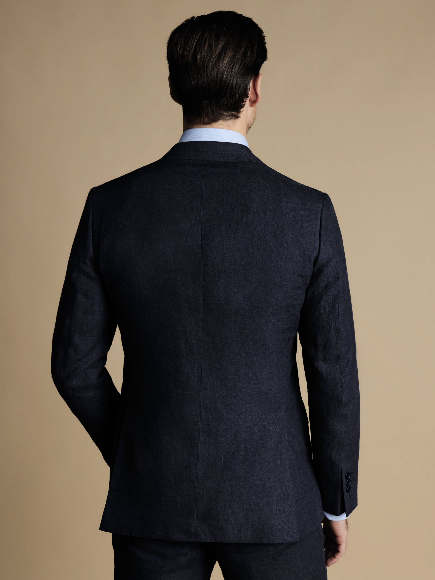 Buy Charles Tyrwhitt Slim Fit Linen Suit Jacket, Dark Navy Online at johnlewis.com