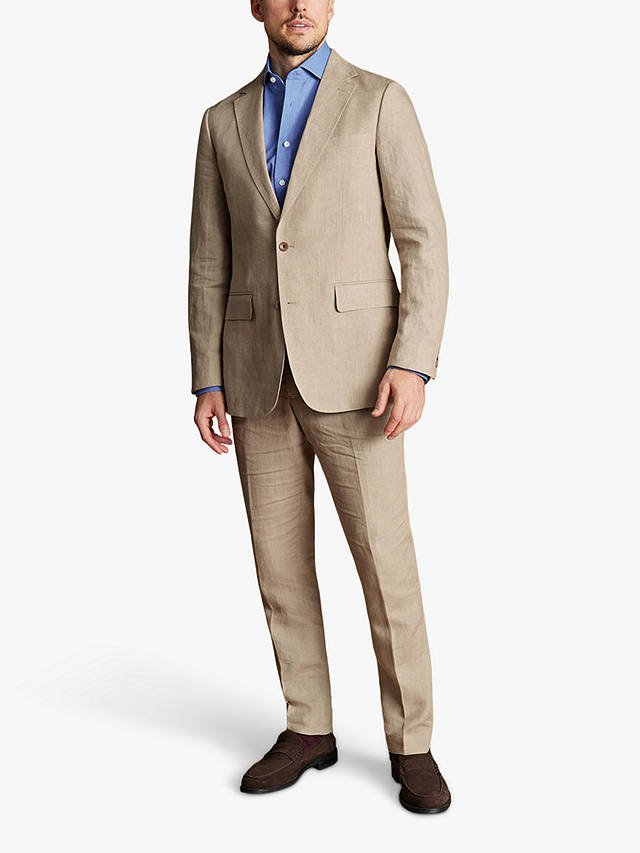 Charles Tyrwhitt Classic Fit Linen Suit Jacket, Taupe