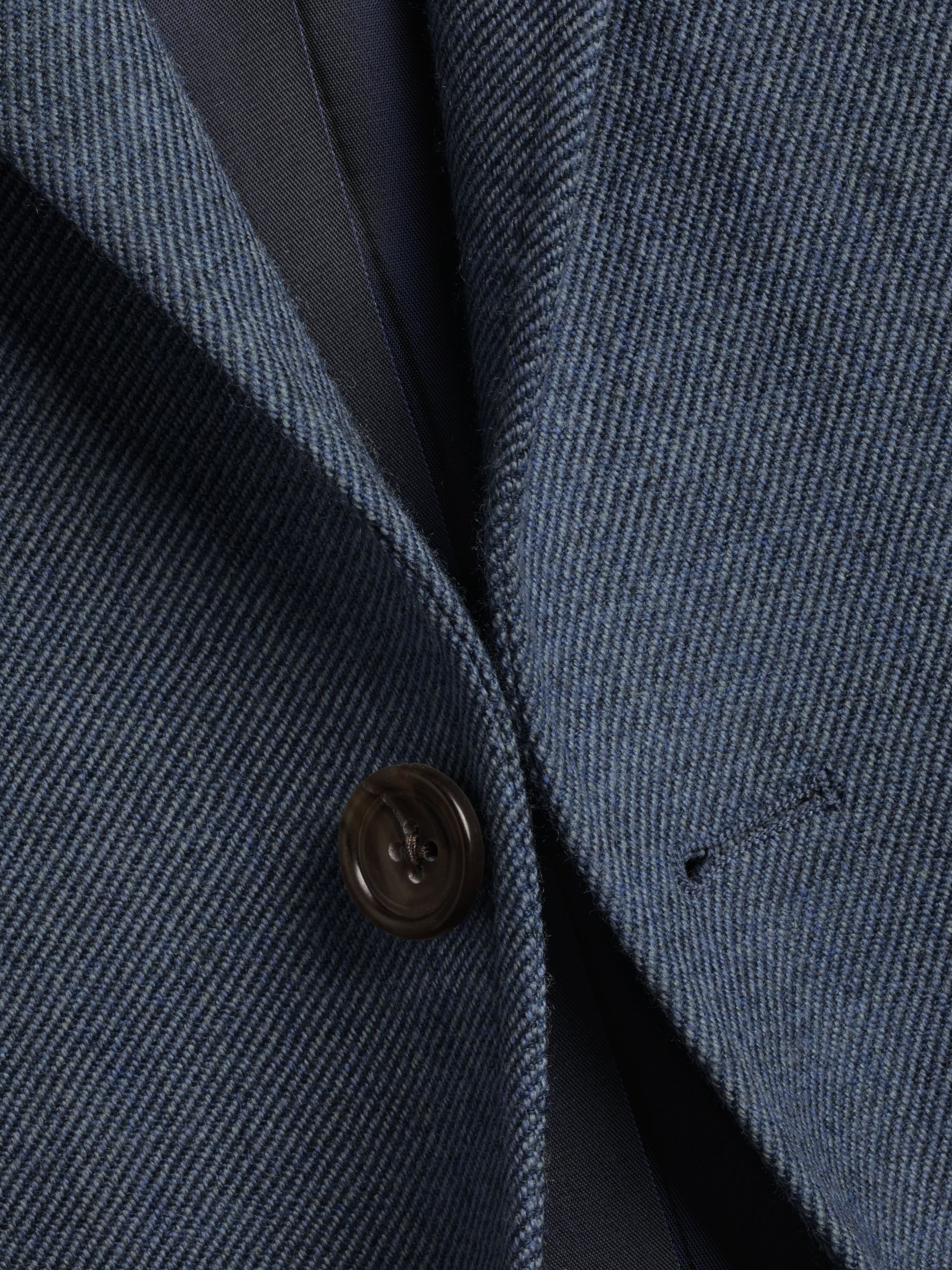 Charles Tyrwhitt Classic fit Wool Twill Texture Jacket, Mid Blue at ...