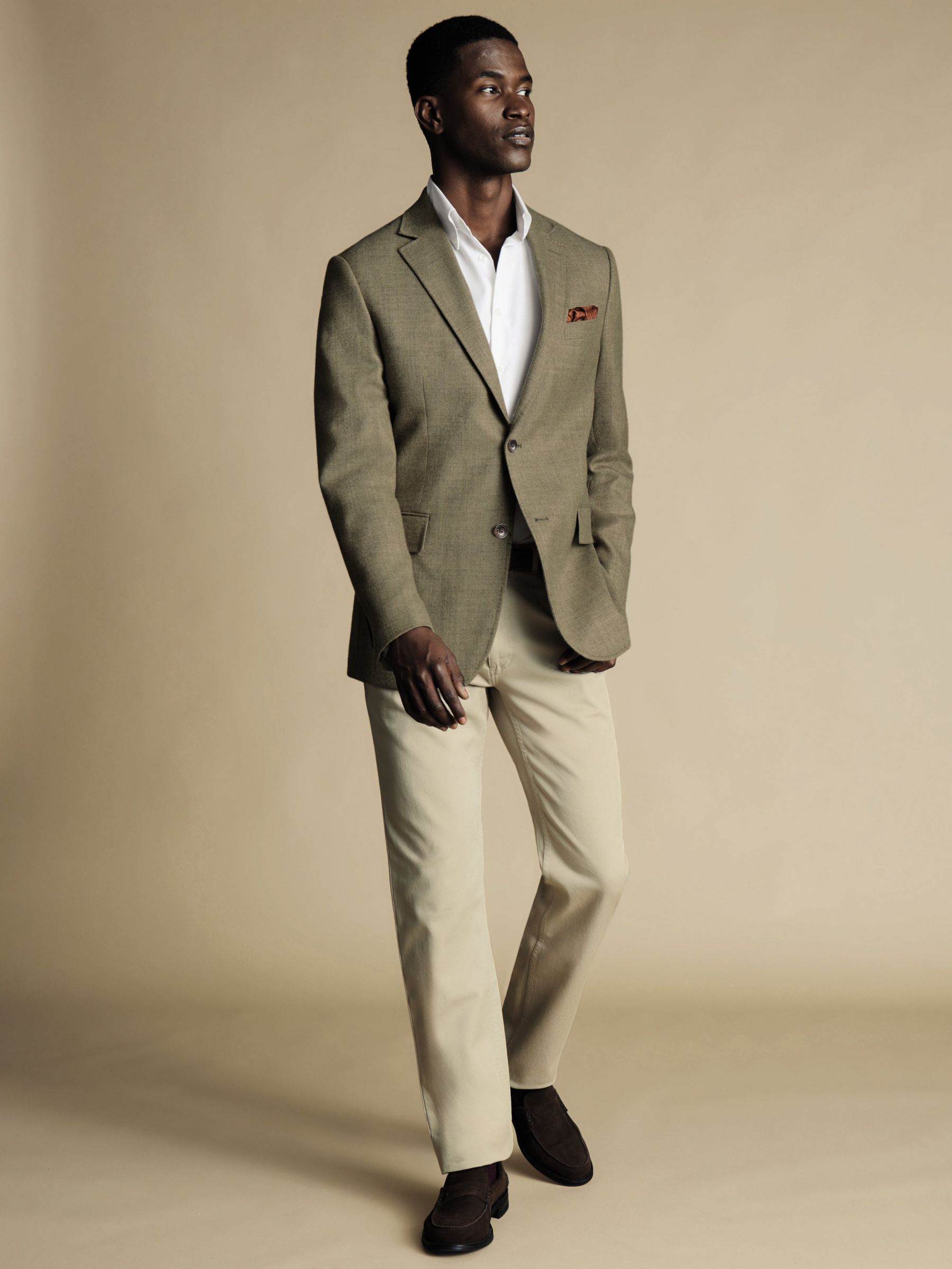 Buy Charles Tyrwhitt Twill Wool Slim Fit Jacket Online at johnlewis.com