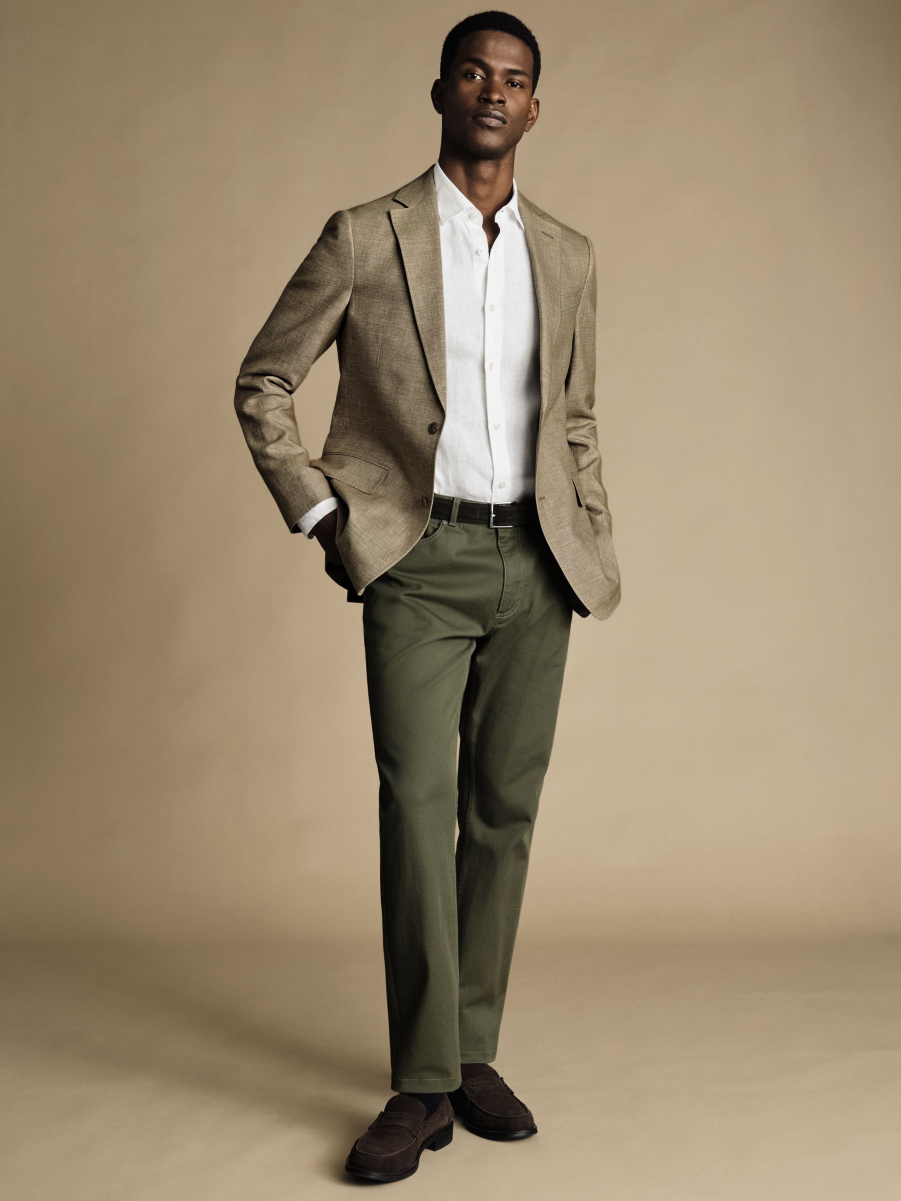 Buy Charles Tyrwhitt Linen Blend Slim Fit Jacket Online at johnlewis.com