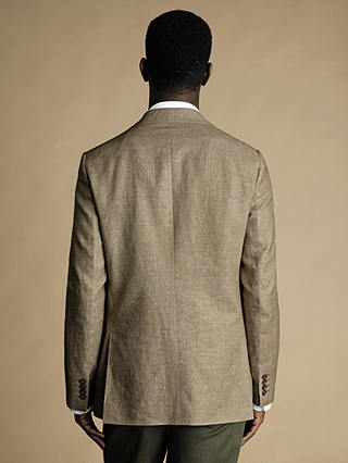 Charles Tyrwhitt Linen Blend Slim Fit Jacket, Taupe