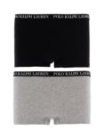Polo Ralph Lauren Kids' Cotton Blend Underwear Shorts, Pack of 2, Black/Grey