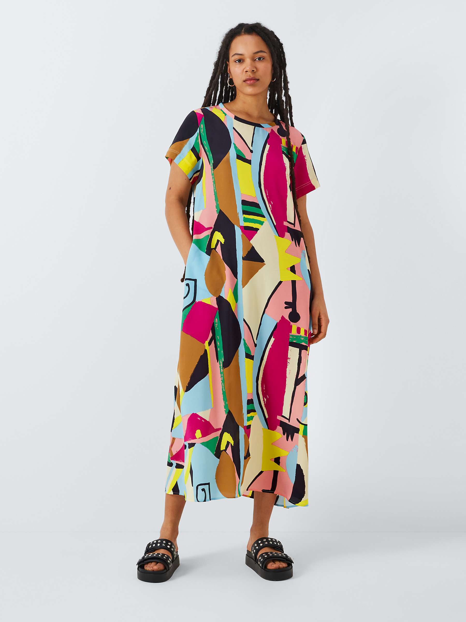 Buy Weekend MaxMara Orchis Abstract Print Midi Dress, Multi Online at johnlewis.com